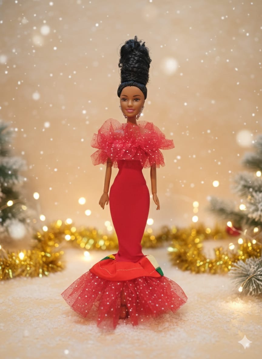🎄 Poupée Élégance de Noël – Édition Spéciale