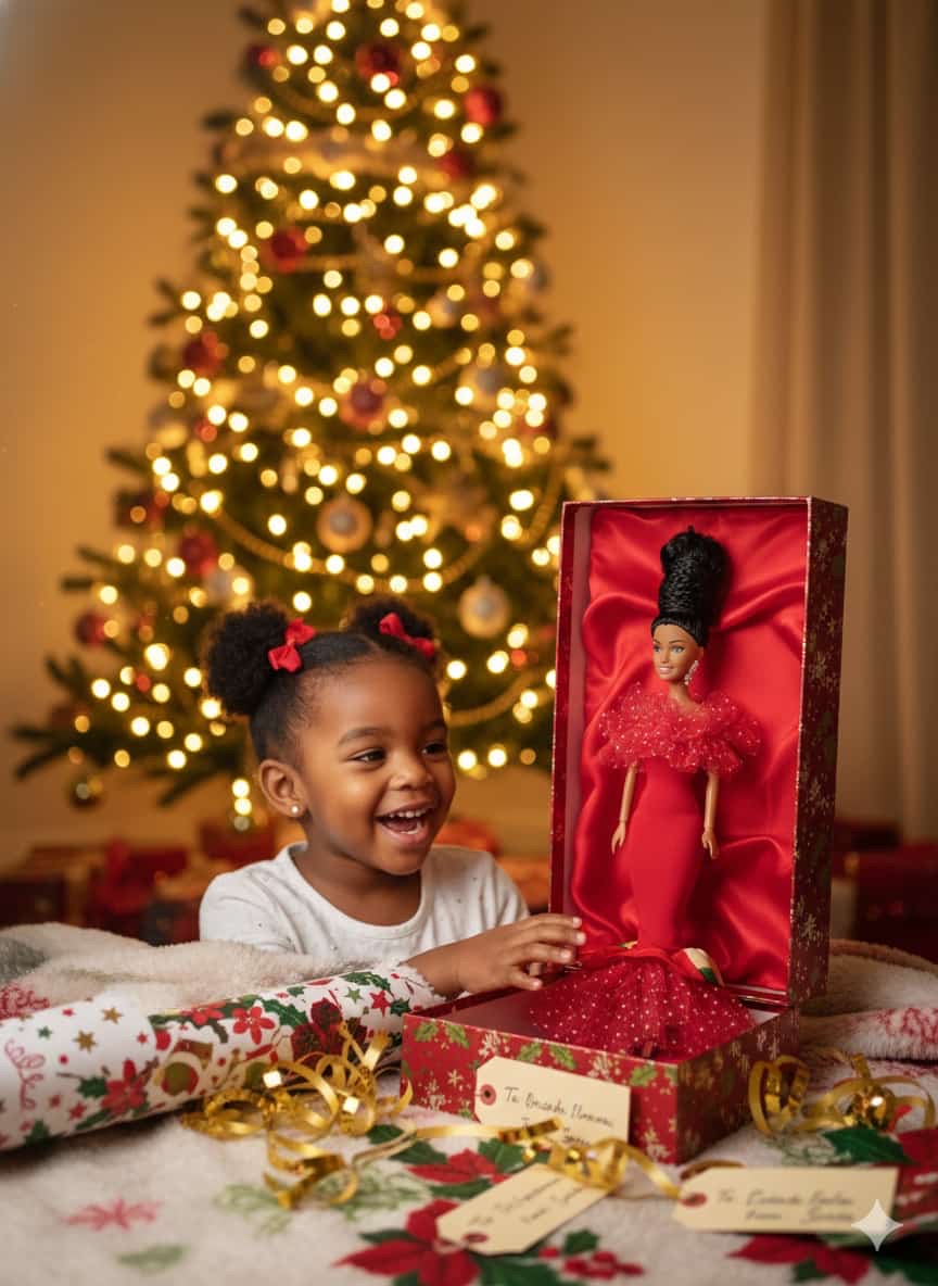 🎄 Poupée Élégance de Noël – Édition Spéciale